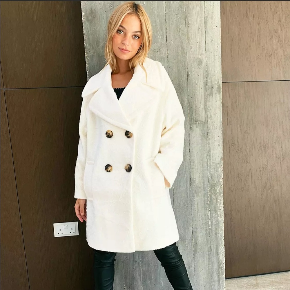 ASOS Petite Cream Coat Brand New